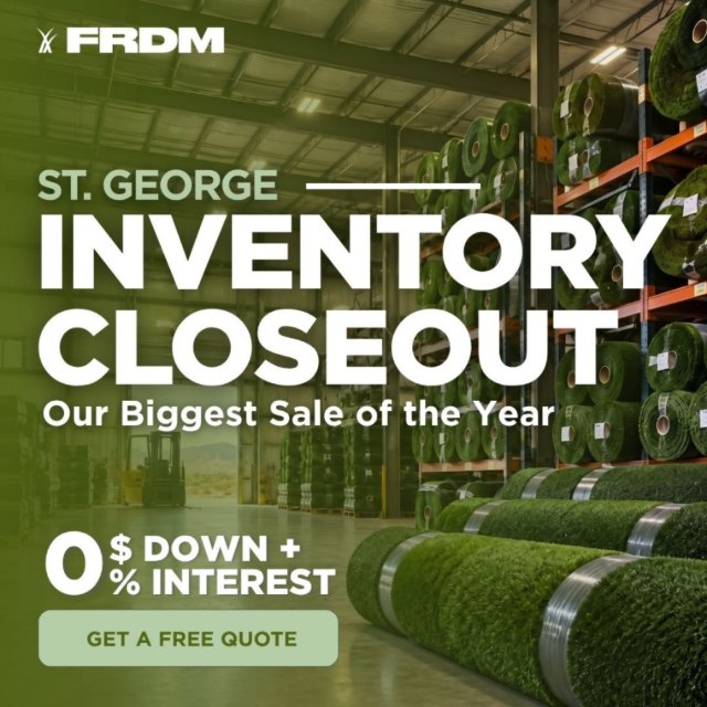 FRDM ad: St. George inventory closeout, $0 down and 0% interest
